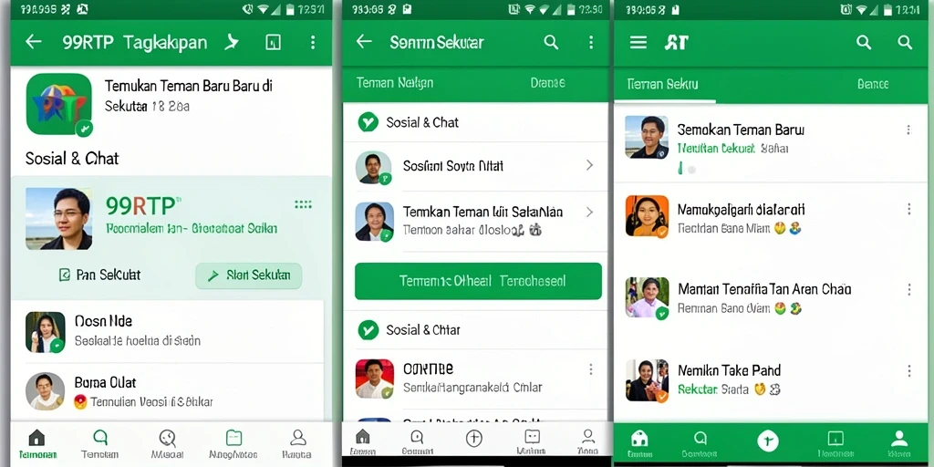 Tampilan antarmuka 99RTP yang memudahkan pencarian teman baru.