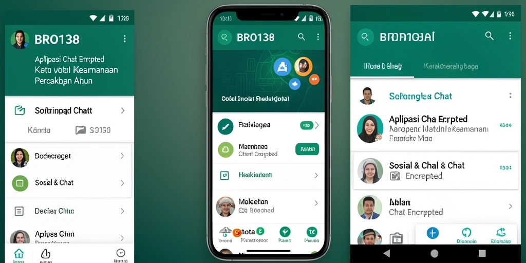 Tampilan antarmuka sederhana dan menarik dari aplikasi Chat Encrypted.