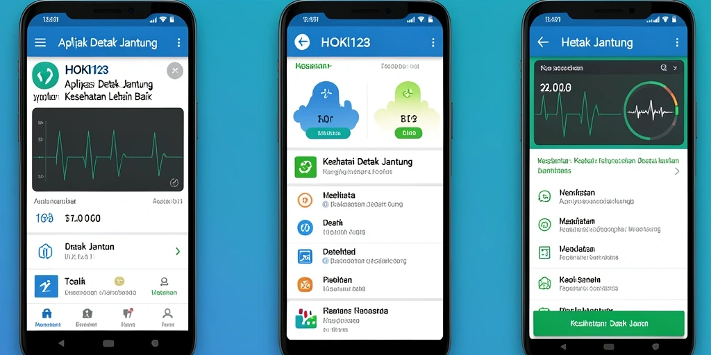 Screenshot aplikasi HOKI123 menampilkan antarmuka pemantauan detak jantung.
