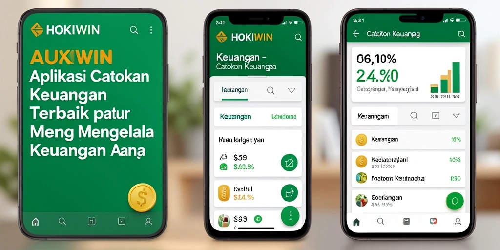 Antarmuka HOKIWIN dengan fitur Catatan Keuangan yang lengkap.