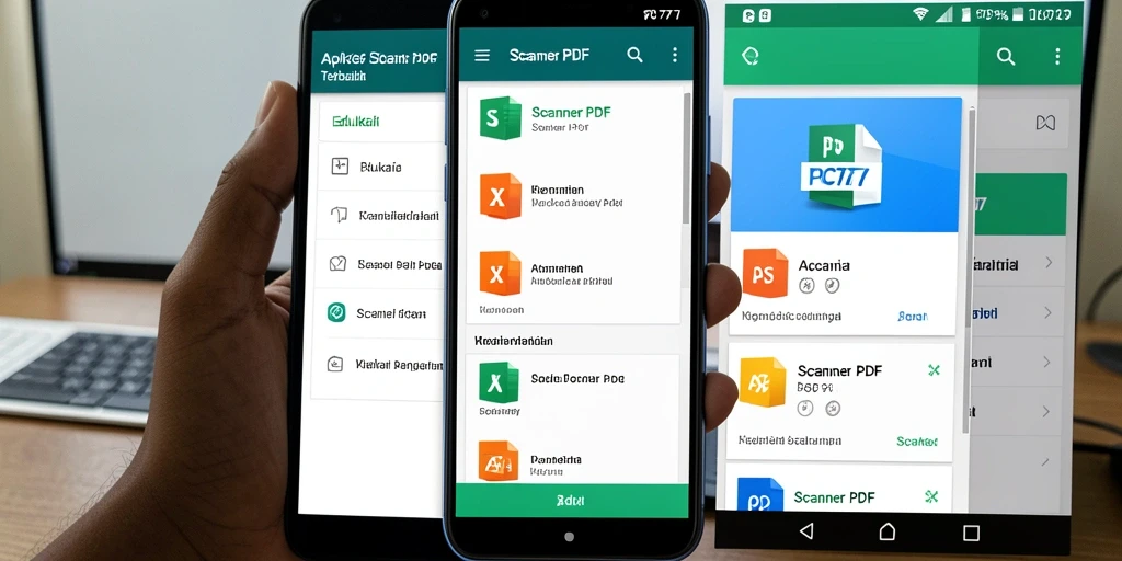 Tampilan antarmuka sederhana aplikasi Scanner PDF PC777.