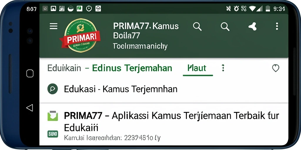 Antarmuka PRIMA77 yang interaktif untuk terjemahan bahasa.